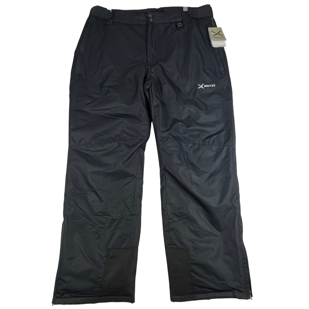 Arctix Snow Pants Men 40-42 (XL) Black Insulated Winter Ski Bibs New